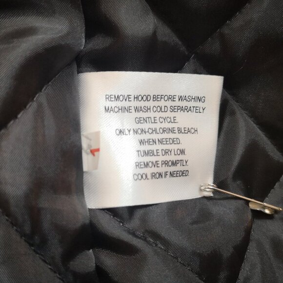 NWT Gallery NY Ladies Size Large Black Faux Fur Trimmed Removable Hood Parka - Picture 7 of 16